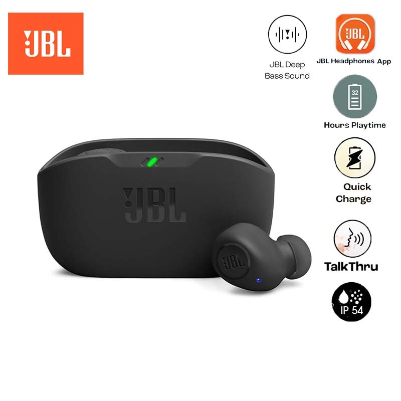 In-Ear Earbuds (TWS) JBL Wave Buds with Mic, App for Customized Extra ...