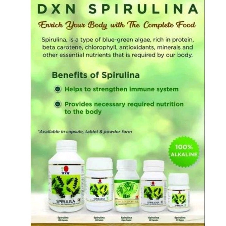 DXN SPIRULINA (Tablets, Capsules, Powder) Shopee Malaysia