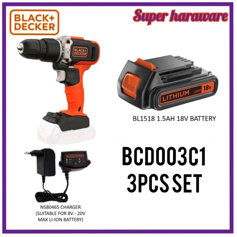 Black&Decker BL2018/BL1518 18V Replacement Battery 8V