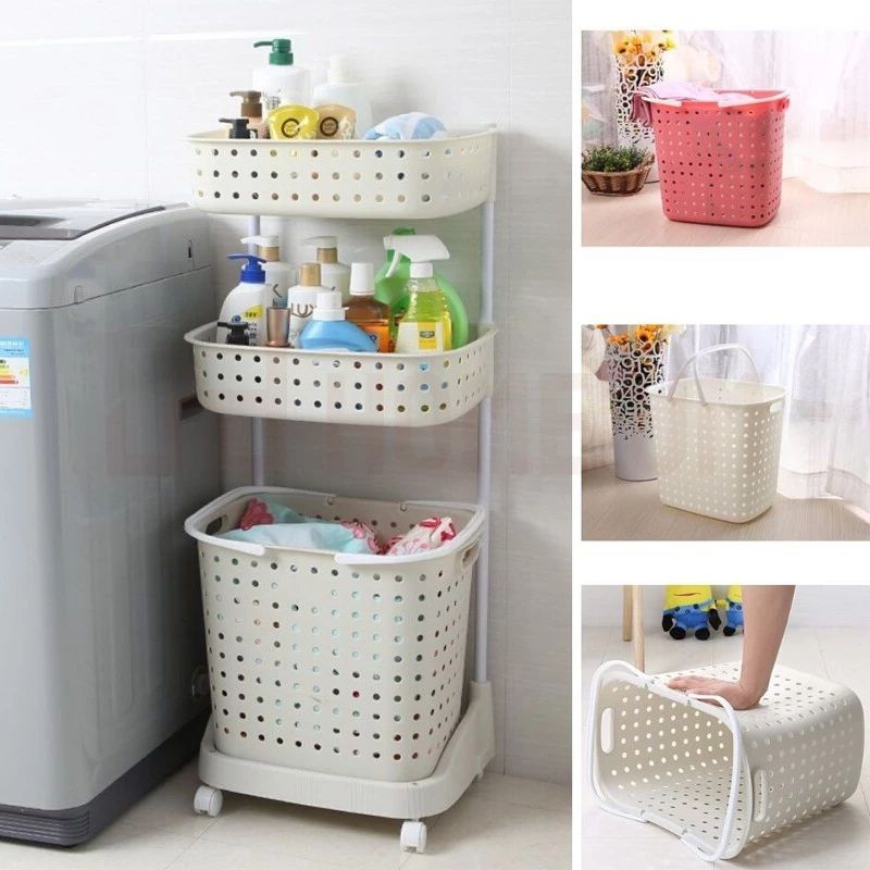 Ready Stock 🔥Raga Bakul Kain Japanese Style 3 Tiers Large Laundry