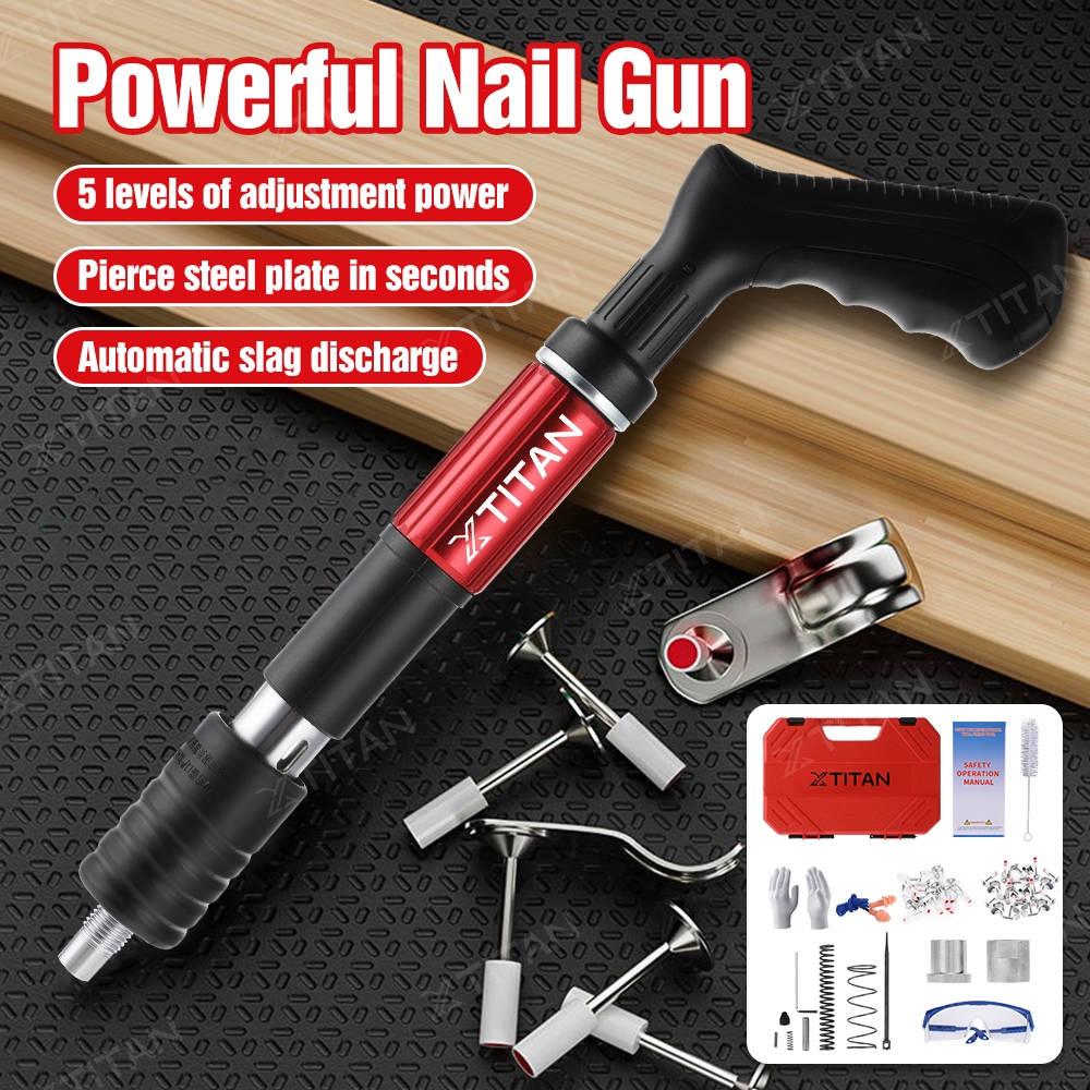 Mini Powerful Nail Gun Concrete Nail Gun Rivet Gun Heavy Duty Steel ...