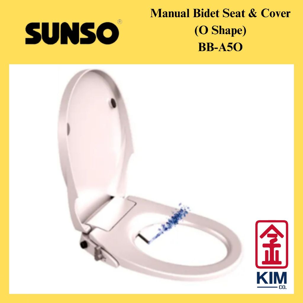 Sunso Manual Bidet Seat & Cover O Shape Toilet Seat Seat Cover