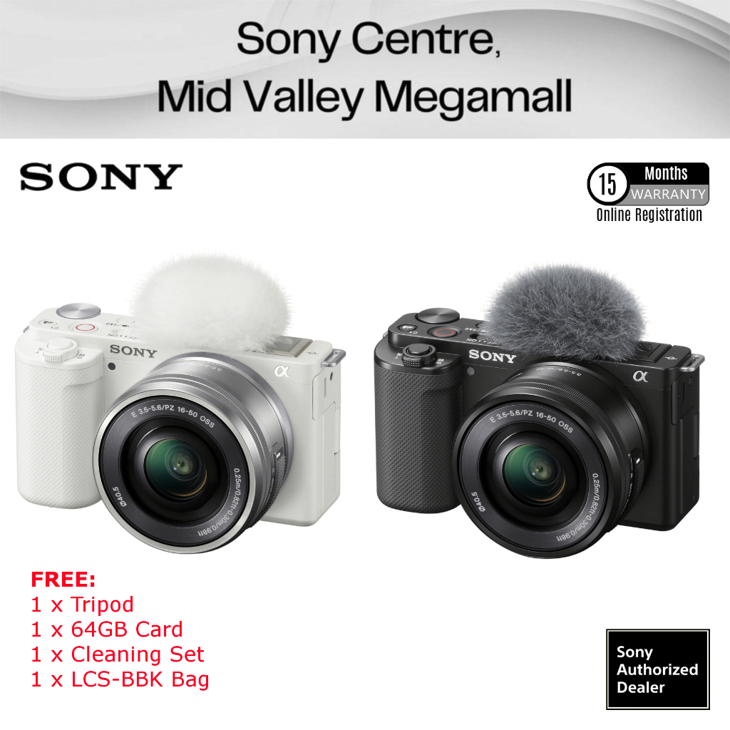 Sony ZVE10L Interchangeablelens vlog camera with 1650mm zoom lens