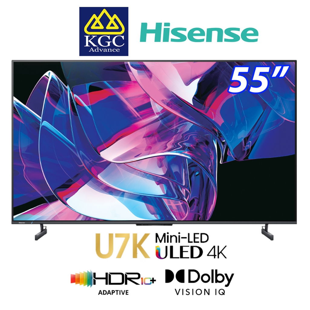 Hisense (55) 4K Mini-LED Smart TV 55U7K U7K Series [Free Bracket