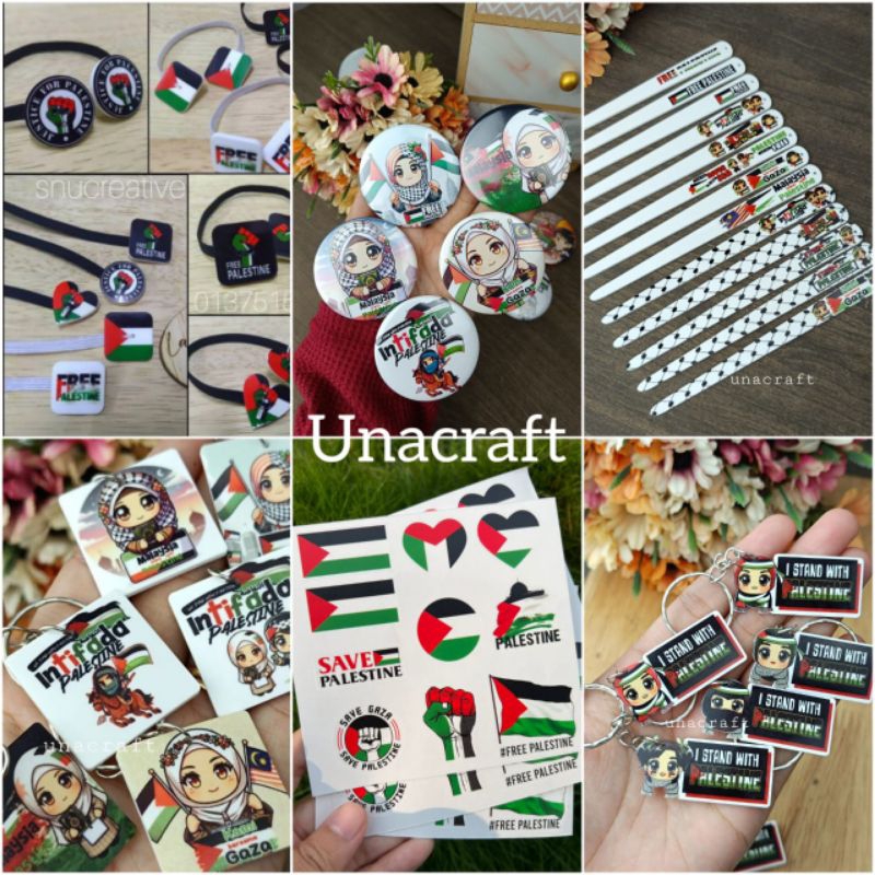 Keychain tema Palestine / Pin & Brooch tema Palestine/lasercut malaysia ...