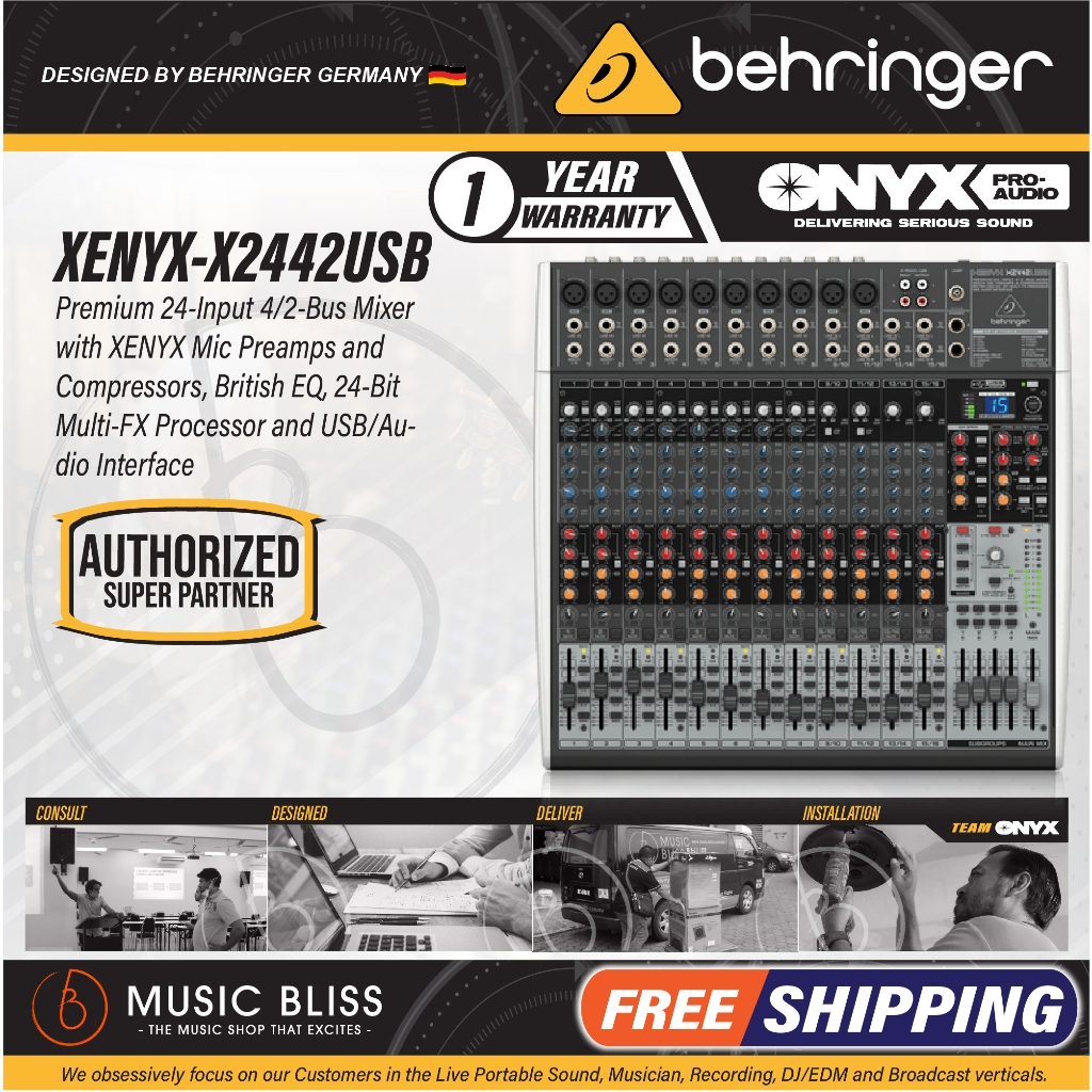 Behringer XENYX X2442USB Mixer with USB and Effects (XENYXX2442USB