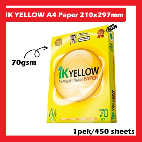 IK Yellow A4 Paper 450sheets / IK ECO Copy Paper 500sheets / IK Natural