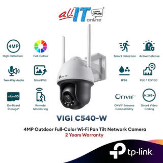 TP-LINK ViGi C540-W 360° Pan Tilt 4MP Outdoor / Indoor H.265+ Full Color Night View Wireless WiFi CCTV Camera