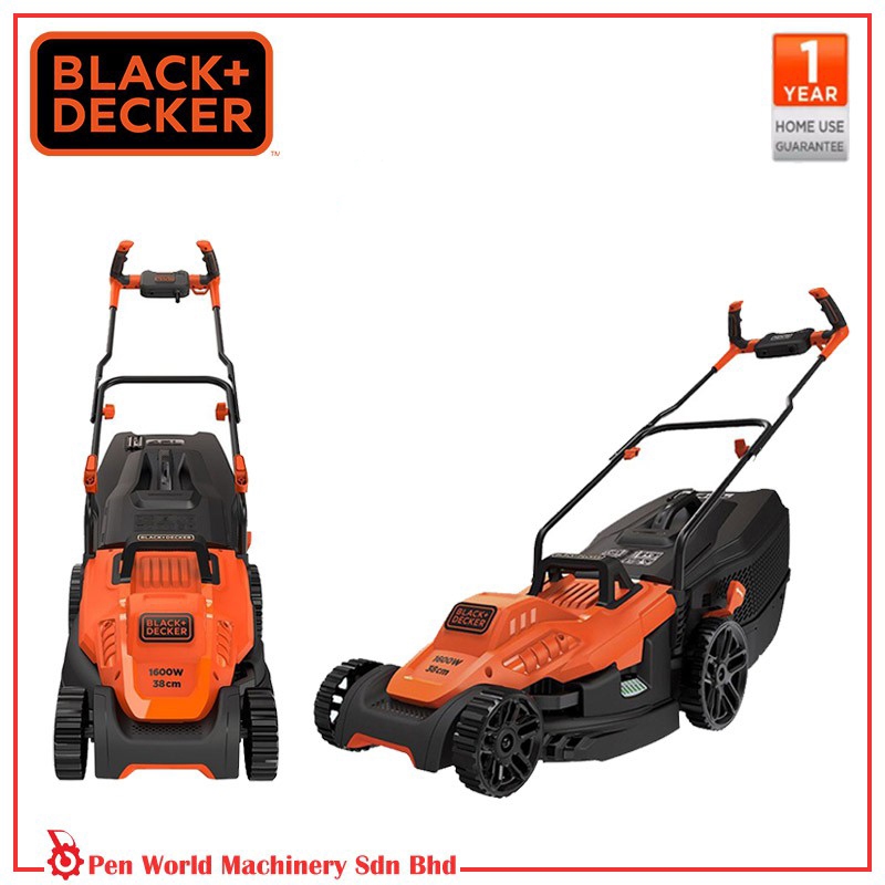 Black and Decker BEMW471BH 1600W 38cm Lawn Mower Electric