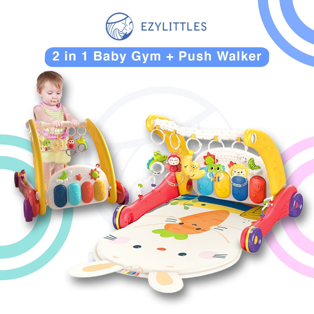 EZYLITTLES in Baby Gym Push Walker Playmat Kick Play Piano
