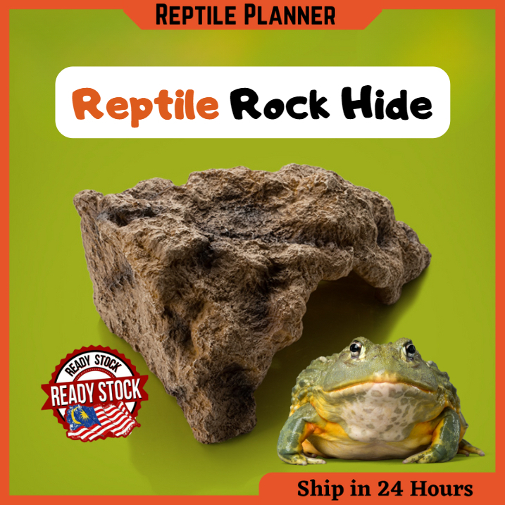 JIHAQUA Resin Reptile Hideouts Cave Habitat Decor For Gecko Leopard