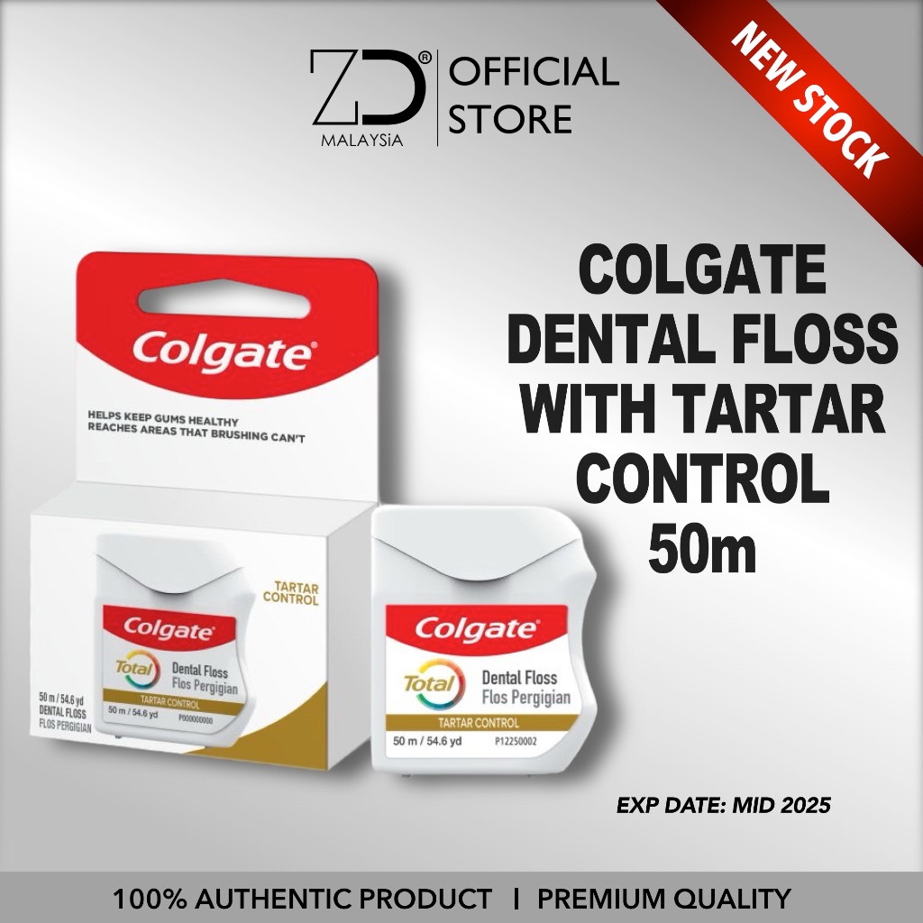 Colgate Dental Floss with Tartar Control (50m) Shopee Malaysia