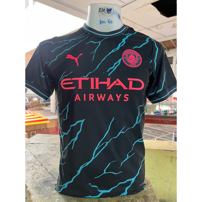 🇲🇾(PLAYER ISSUE)🔥TOP QUALITY MANCHESTER CITY 3RD KIT 2023 | Shopee Malaysia