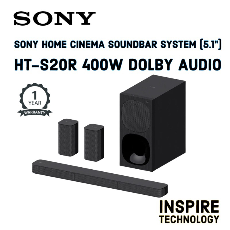 Sony Home Cinema Soundbar System (5.1") HTS20R 400W Dolby Audio