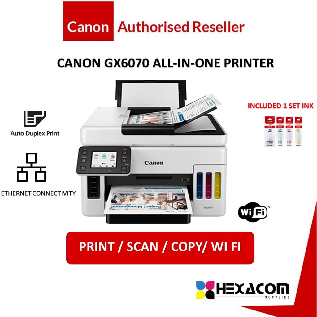 Canon Gx6070 All In One Wifi Ink Tank Printer Shopee Malaysia 2774
