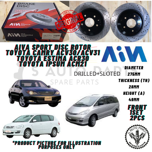 TOYOTA CAMRY ACV30/ACV31 / ESTIMA ACR30 /IPSUM ACM21 (FRONT / REAR) 100 ...