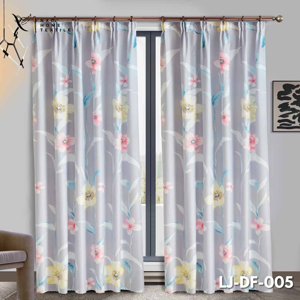 Langsir Tingkap Murah Hook & Rod 2In1 Design Modern Langsir untuk