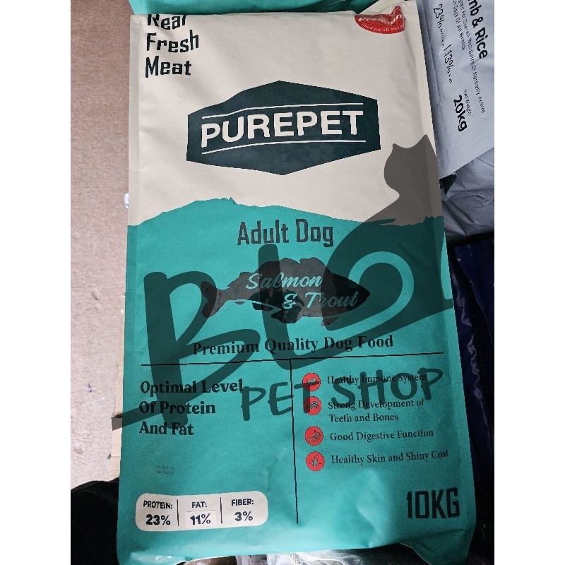 PUREPET DOG FOOD SALMON TROUT Lamb MAKANAN ANJING SALMON TROUT Lamb 10KG Shopee Malaysia