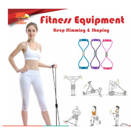 Yoga Resistance Exercise Bands Gym Fitness Equipment Pull Rope 8