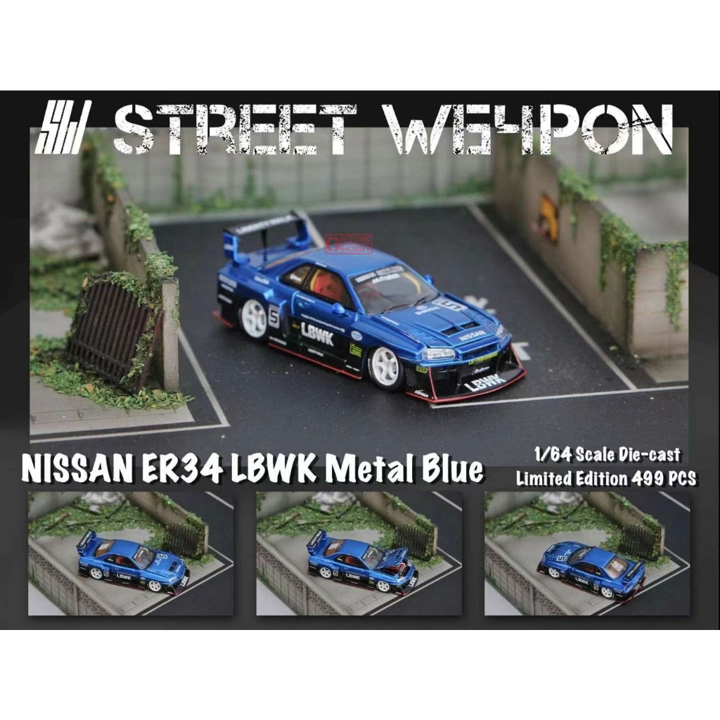 Street Weapon 1/64 Nissan Skyline R34 ER34 GTR Liberty Walk LBWK LB ...