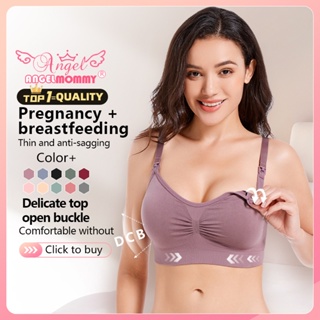 Cheap Women Summer Breastfeeding Gathered Bra Anti-thin Comfortable  Pregnant Underwear Nursing Lingerie