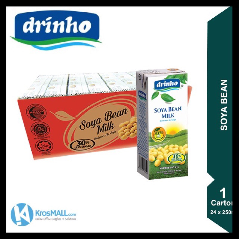 Drinho Soya Bean Milk 1 Carton 24 X 250ml Shopee Malaysia 5188