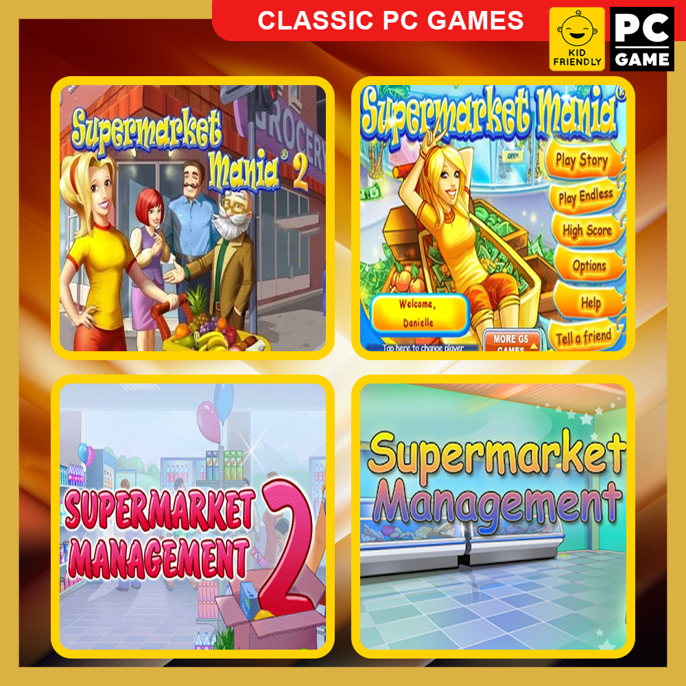 Supermarket Mania + Supermarket Management🔥Classic Nostalgic PC Games |  Lifetime | Full Version | Cheap | Good Service 🔥 | Shopee Malaysia