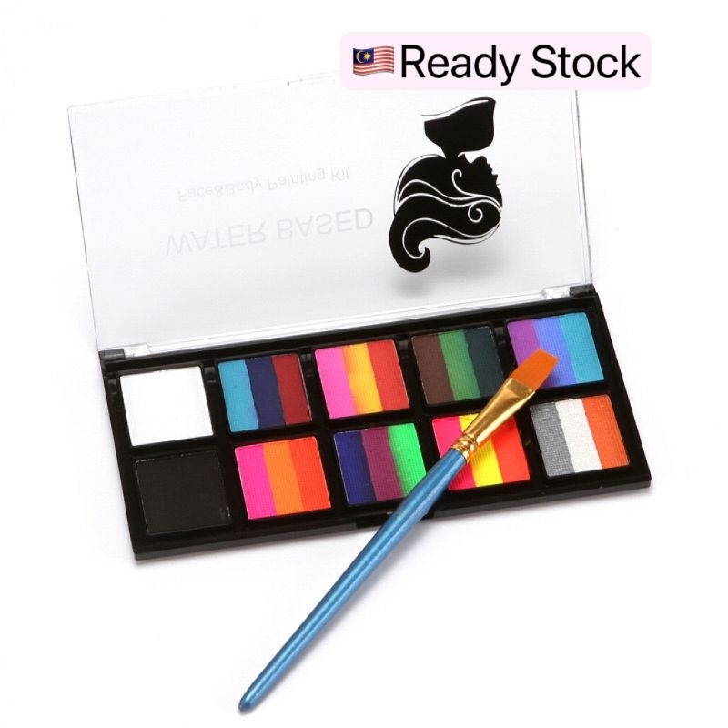 🇲🇾Ready Stock Water Based Face Body Painting kit World Cup Face Paint ...