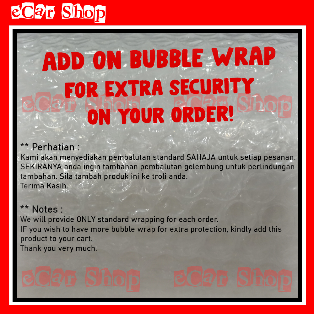 ADD ON Bubble Wrap for Extra Protection with Your Order (Not sold