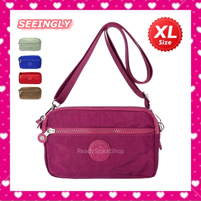 SEEINGLY Girl Clutch Bag 4 Zip (XL) Size Lady long Purse Women Sling ...