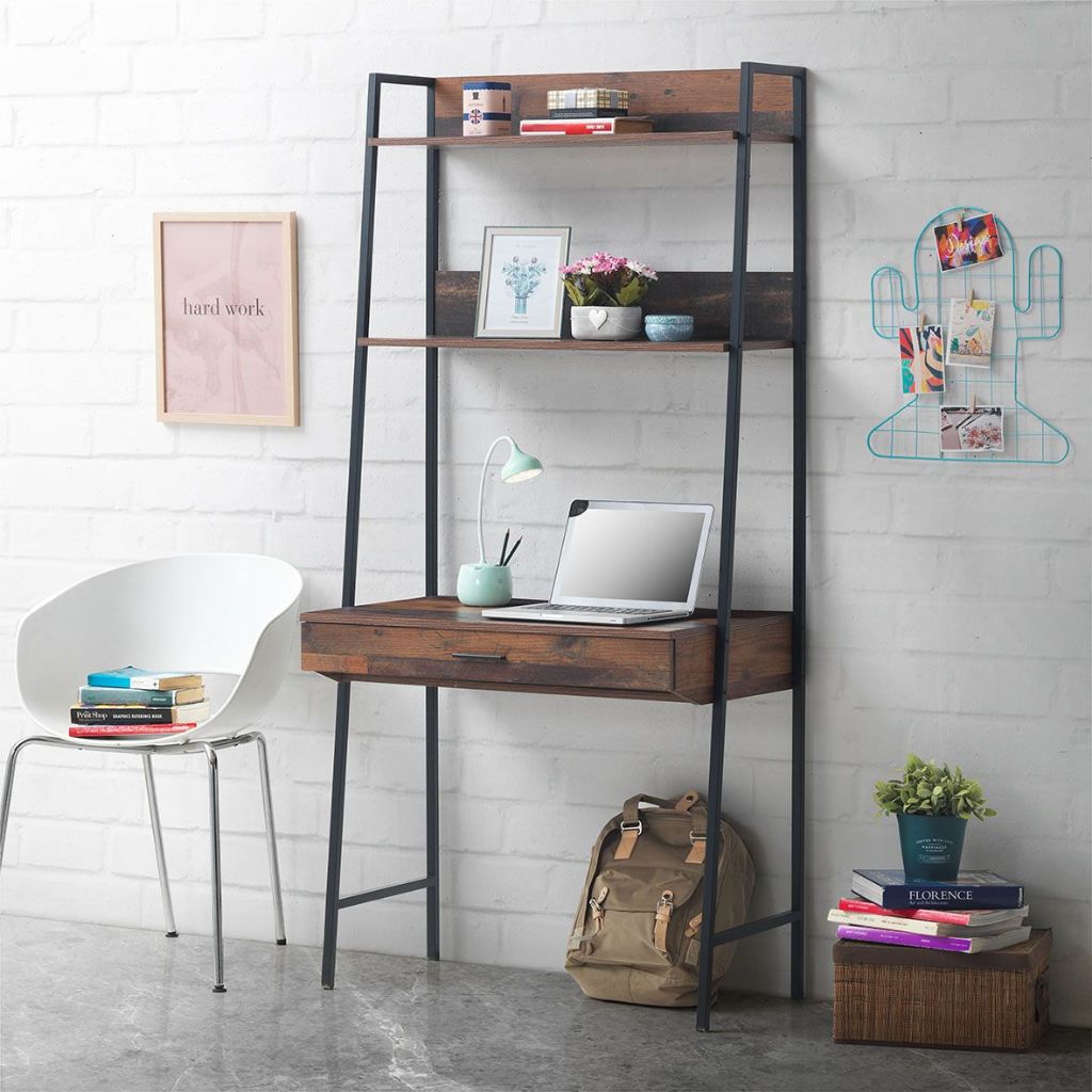 Furniture Mart Normad Industrial Style Garment Rack And Stuck Desk