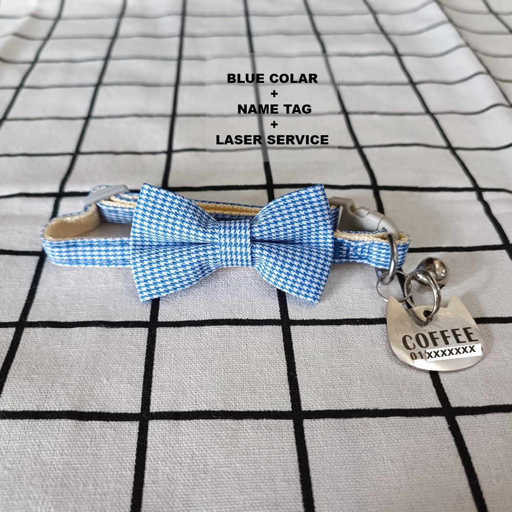 Pawtnership Cat Collar with Customised Collar Name Tag Laser Printing ...