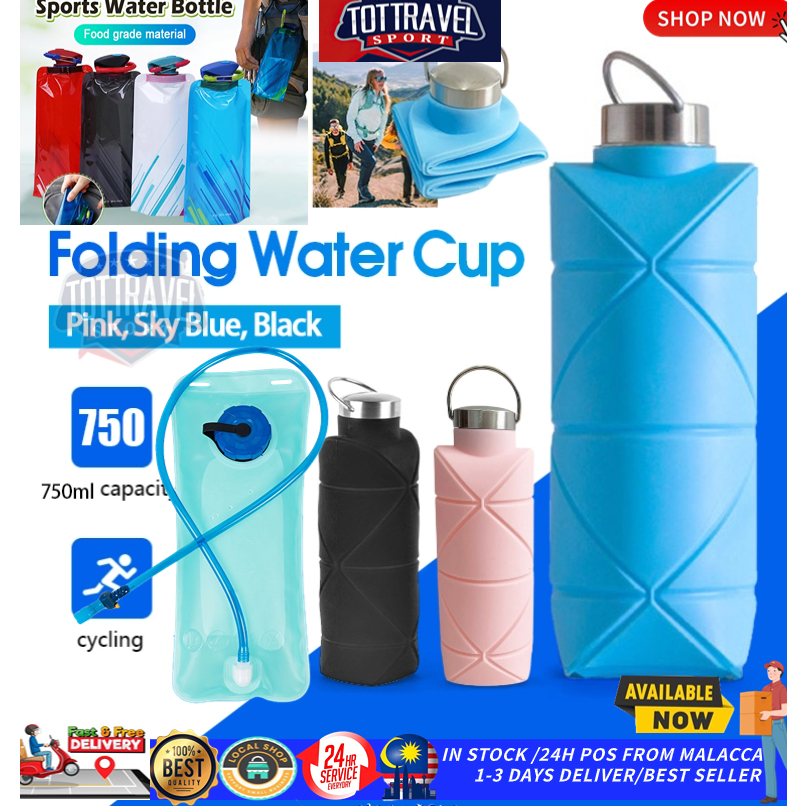 2L Foldable Water Bottle Outdoor Water Bottles Collapsible Soft Flask ...