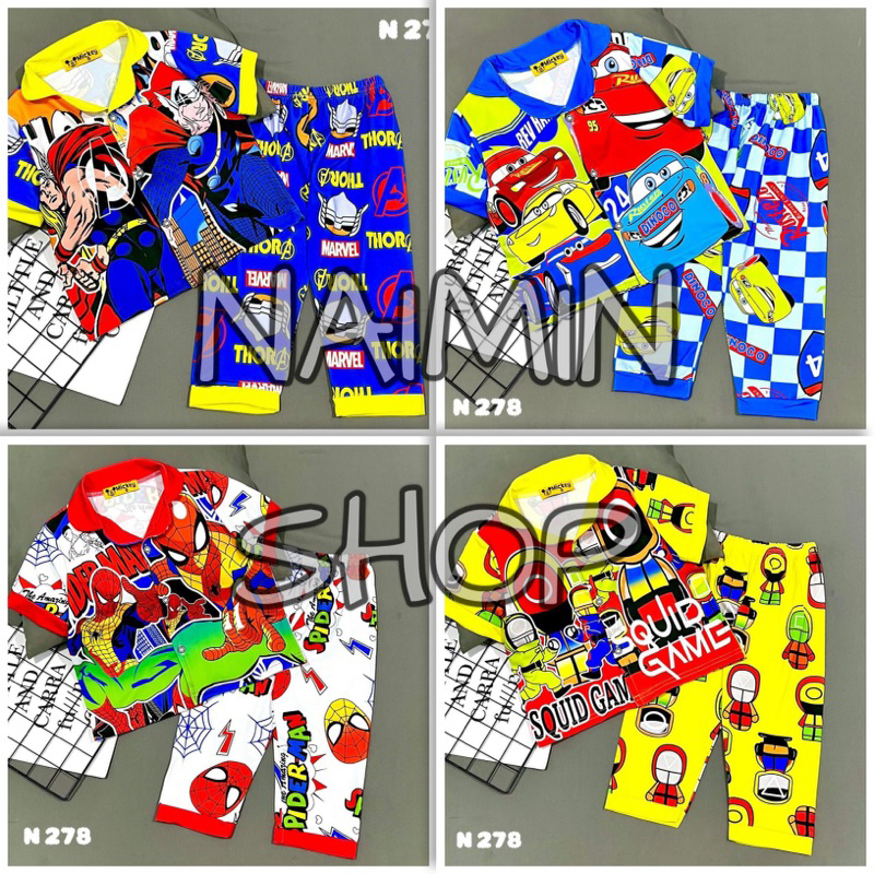 TAG 3-14 MICKEY VIETNAM PYJAMAS JERSEY DONDON KID & BIGKID BOY MURAH ...