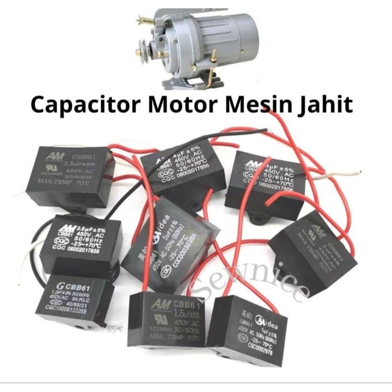 Capasitor kapasitor clutch motor sewing machine mesin jahit | Shopee ...