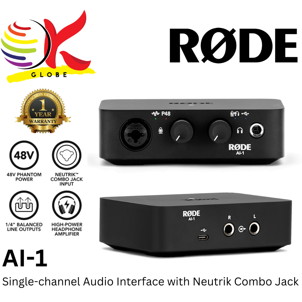 RODE AI1 USB AUDIO INTERFACE SINGLE CHANNEL AUDIO INTERFACE AND
