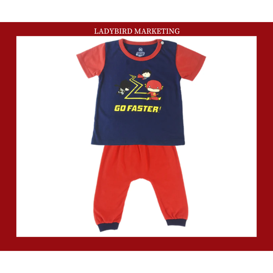 Anakku Baby Boy Newborn DC Superhero Suit Set Clothes Pyjamas Baby