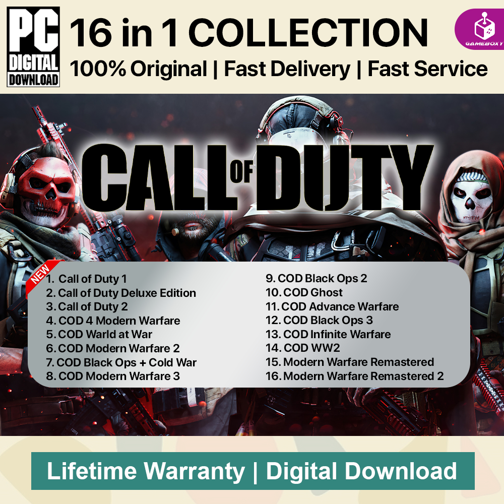 [PC] NEW!!! COD Cold War Call of Duty 16 in 1 Full Series [DIGITAL