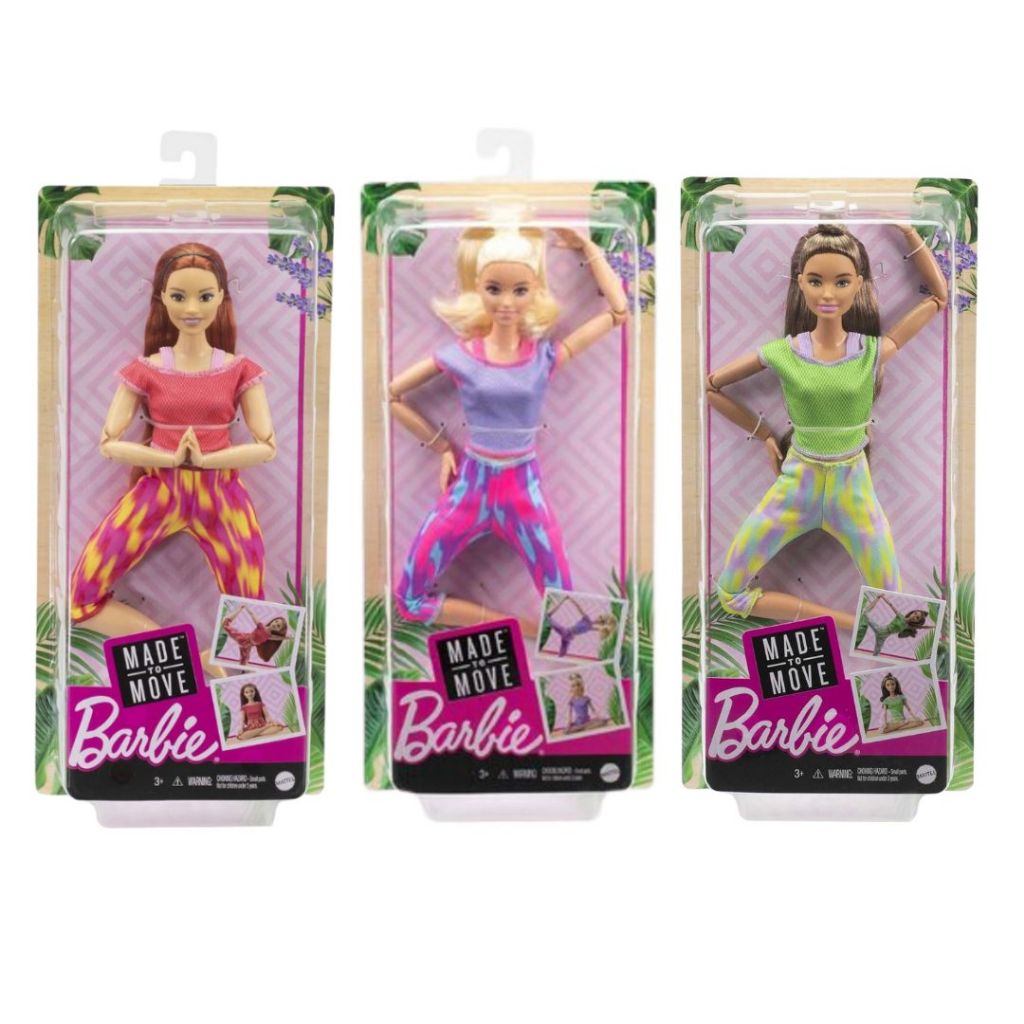 Barbie Made to Move Doll with 22 Flexible Joints Assortment FTG80 Shopee Malaysia