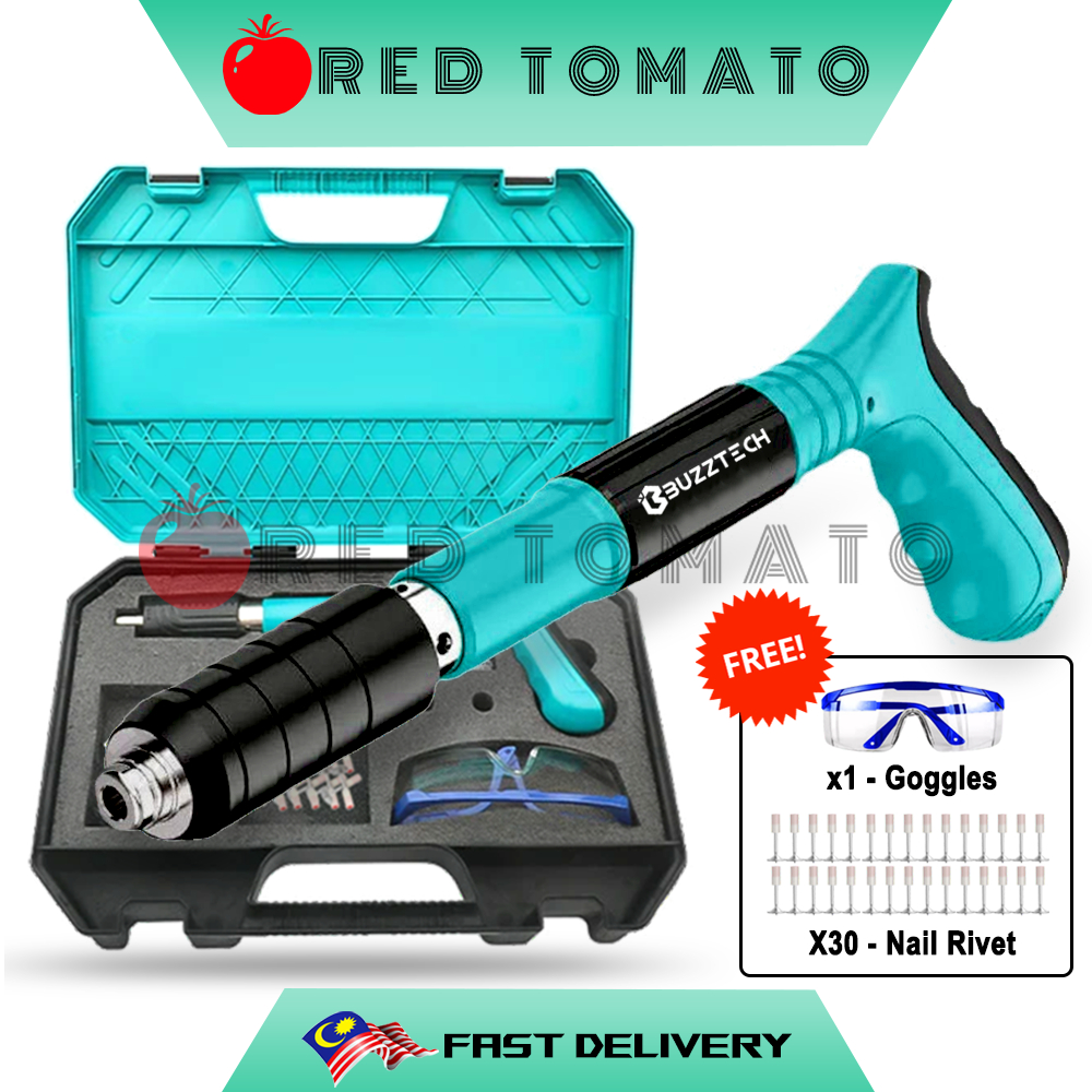 RED TOMATO (Free 30 Nails) Manual Steel Nail Gun Concrete Rivet Tool ...