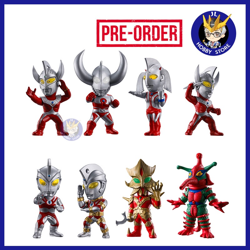 Bl Only Bandai Converge Motion Ultraman 9 Shokugan Figure Set Of 8