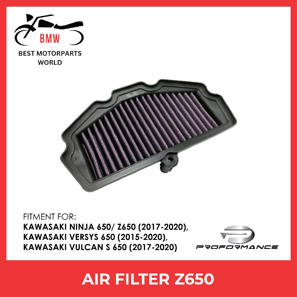 PROFORMANCE AAFZ650 High Flow Air Filter for Kawasaki Ninja 650 Z650 , Versys 650 motorbike