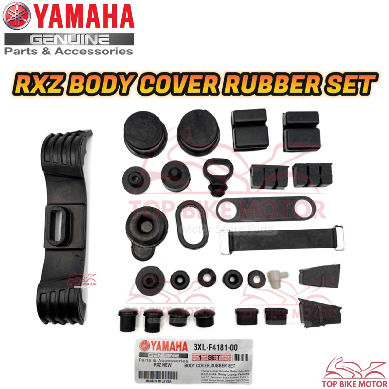 YAMAHA RXZ MILI / 3XL /5PV / CATALAYZER BODY COVER RUBBER SET GETAH ...