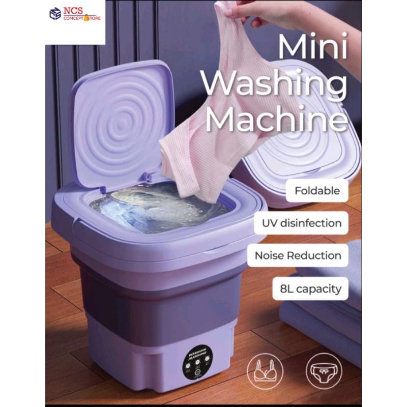 8L Mini Folding Washing Machine Portable Washing Machine Folding Travel