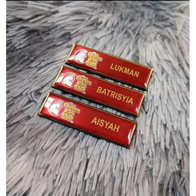 Name Tag Epoxy Acrylic Chicken Rice Shop 70X20mm | Shopee Malaysia