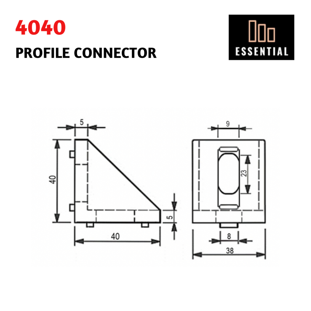 Escuadra Metalica Soporte De Esquina L, 1515 2020 3030 4040 4545 Junta De  Conexión De Soporte De ángulo De Esquina De Conector Para Perfil De  Aluminio(Silver 4545 Angulos Metalicos, image size:1024x1024