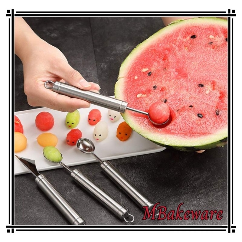  2 Pack Double Ended Headed Fruit Icecream Ball Spoon,Stainless  Steel Melon Baller,Smooth Round Melon Balls Melon Scoop for Watermelon/Ice  Cream/Fruits/Sorbet/Meatball: Home & Kitchen