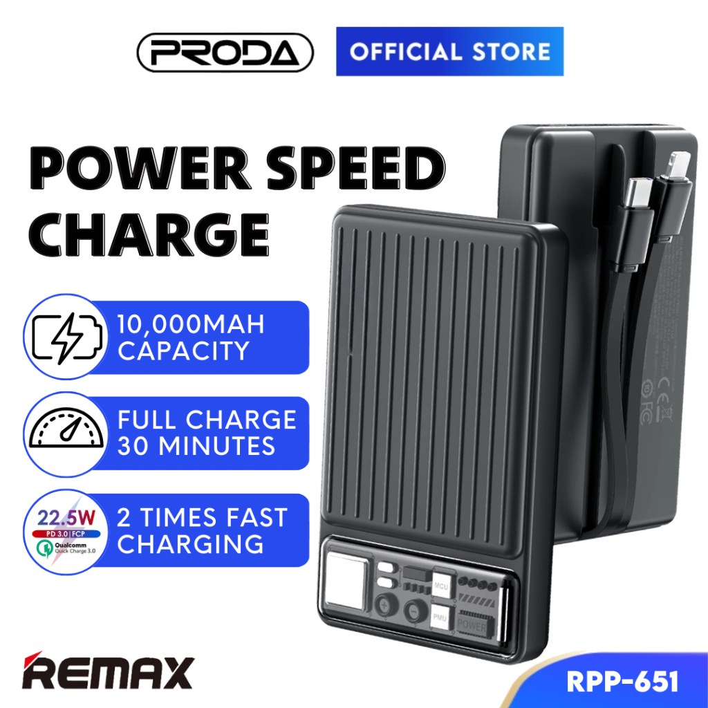 REMAX Flight Portable Travel Super Fast Charging 22.5W Powerbank ...
