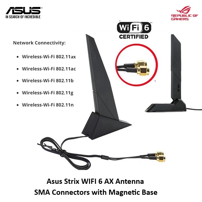 Asus WiFi 6 Dual Band SMA Antenna For ROG Strix Motherboard Universal ...