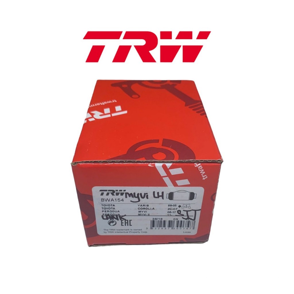 TRW Rear Brake Pump Wheel Cylinder For Perodua Myvi 2005 - 2017 / Lagi ...